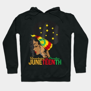 Juneteenth Tshirt Remembering My Ancestors Black Freedom Hoodie